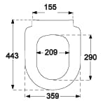 Villeroy & Boch Toilet Seat Villeroy & Boch ViCare Soft Closing, Quick Release Toilet Seat in White Alpin
