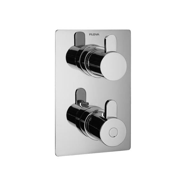 Flova Concealed Shower Valve Flova Essence 1, 2 or 3 Outlet SlimBOX Finishing Set in Diamond Chrome