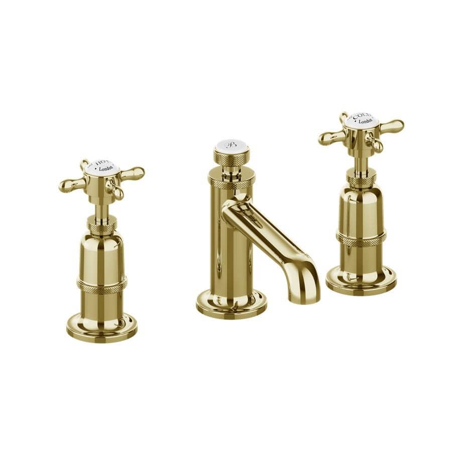Burlington 3 Tap Hole Basin Set Gold Burlington Guild 3 Hole Basin Mixer Tap