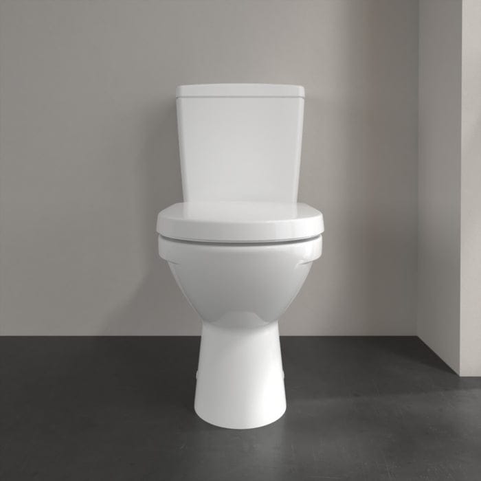 Villeroy & Boch Close Coupled Toilet Villeroy & Boch O.novo Rimless Open Back Close Coupled DirectFlush Toilet with Soft Close Seat