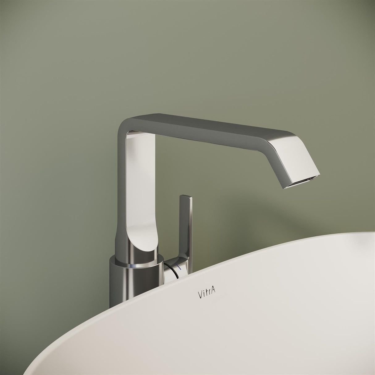VitrA Tall Basin Tap Chrome VitrA Suit Tall Basin Mixer Tap with Side Lever