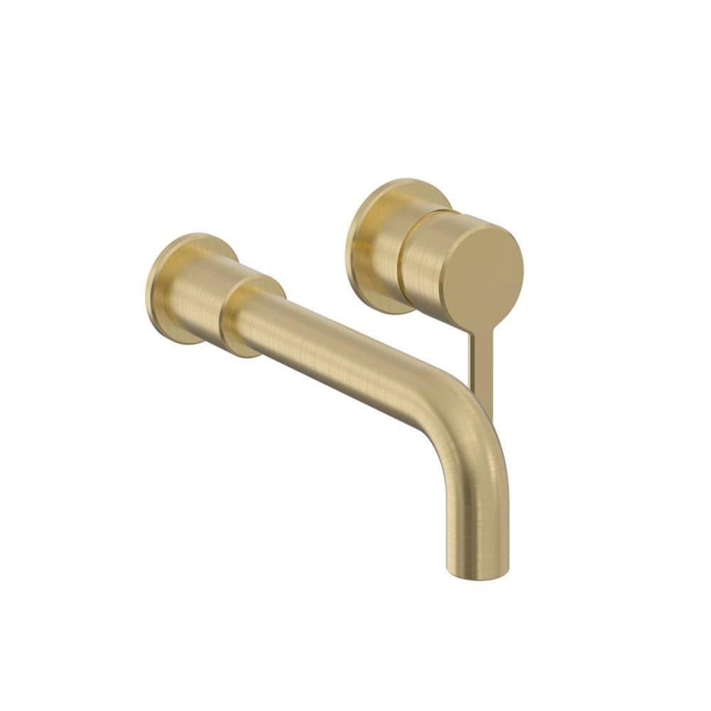 Heritage Wall Mounted Basin Tap Brushed Brass Heritage Dartmouth 2 Tap Hole Wall Mounted Basin Mixer Tap
