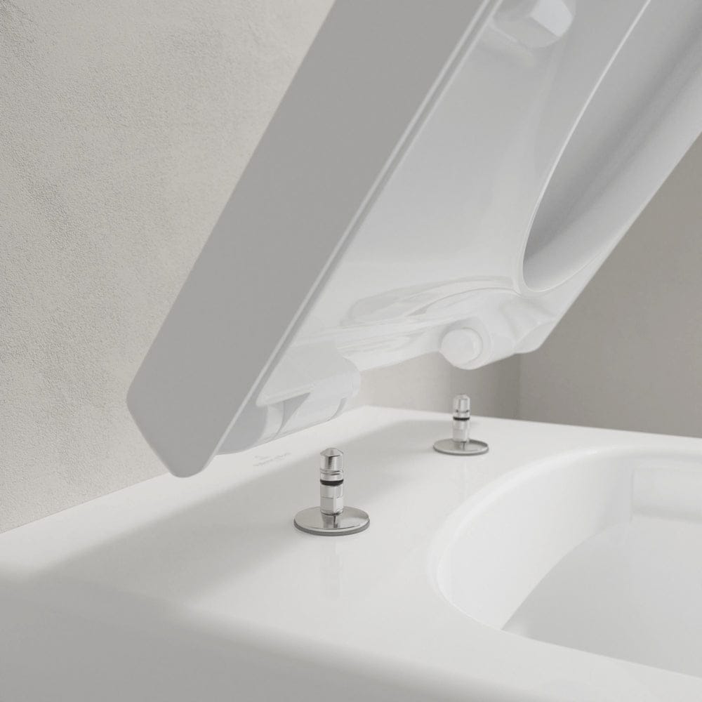 Villeroy & Boch Back To Wall Toilet Villeroy & Boch Architectura Back to Wall Rimless Toilet with Soft Close Seat and DirectFlush