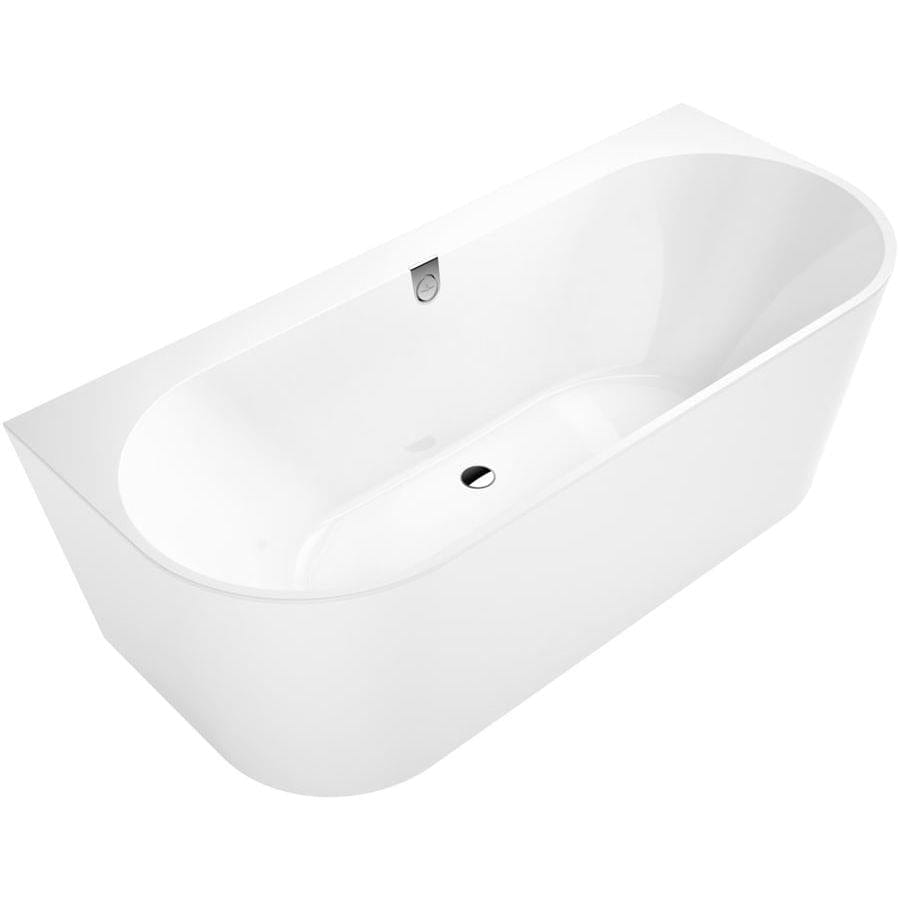 Villeroy & Boch Back To Wall Freestanding Bath Villeroy & Boch Oberon 2.0 Quaryl Back to Wall Double Ended Bath, 1800 x 800mm