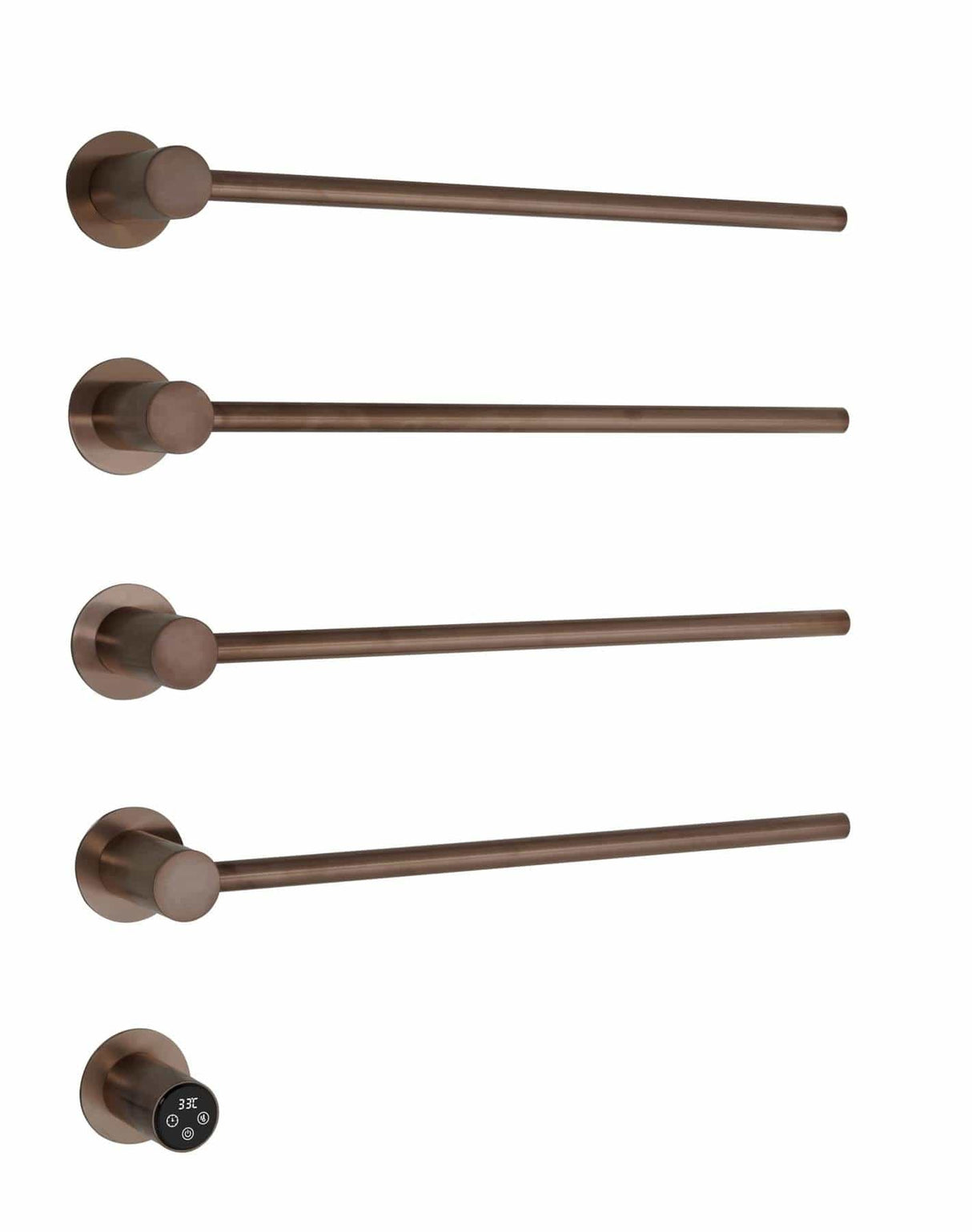 JTP Designer Towel Rail Brushed Bronze JTP Onyx Electric Designer Towel Radiator