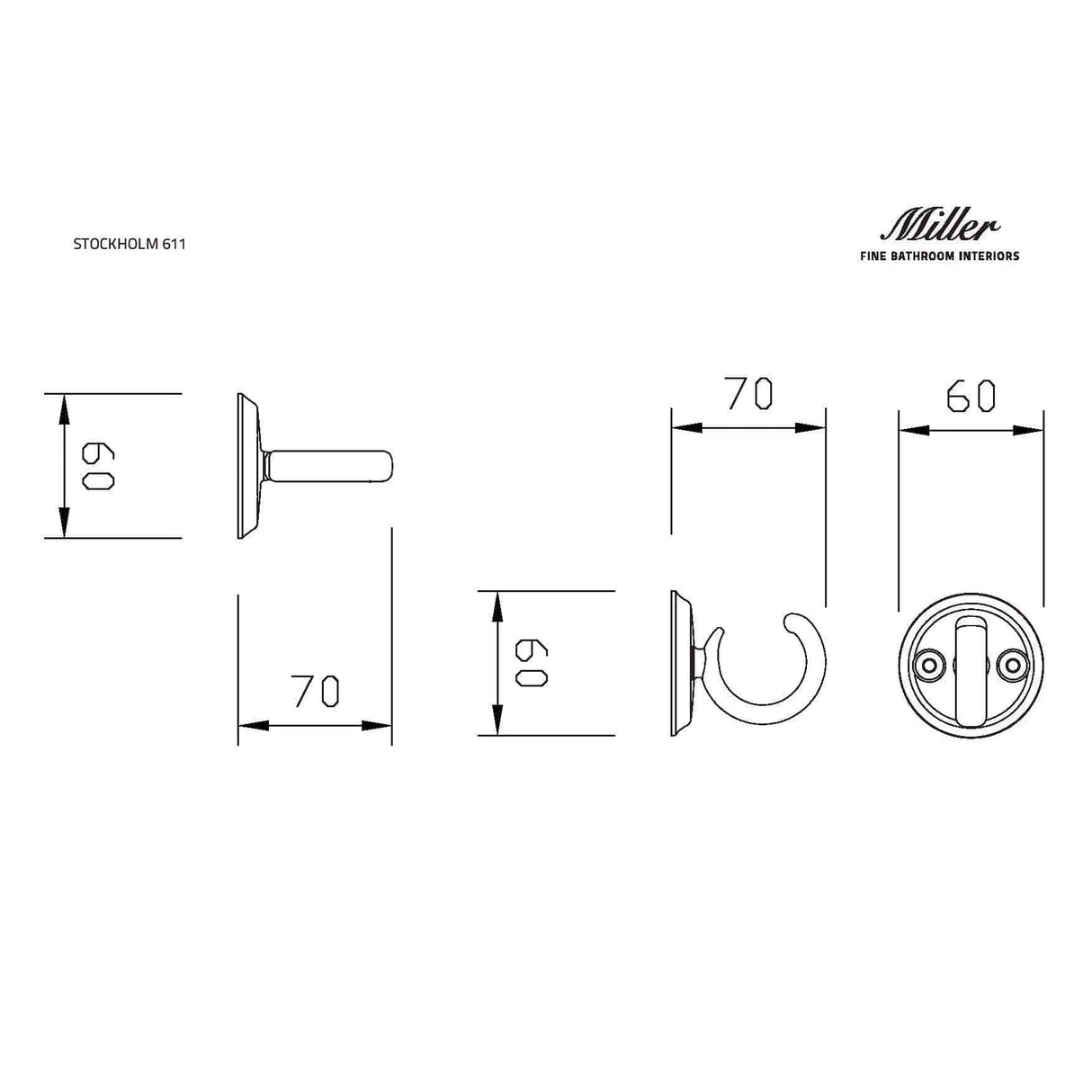 Miller Robe Hook Miller Stockholm Single Hook