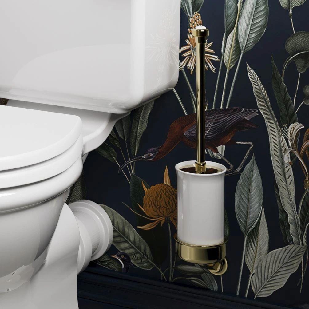 Burlington Toilet Brush Gold Burlington Guild Toilet Brush and Holder