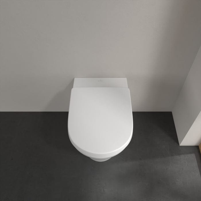 Villeroy & Boch Back to Wall Toilet Villeroy & Boch O.novo Back to Wall Rimless Toilet with Soft Close Seat