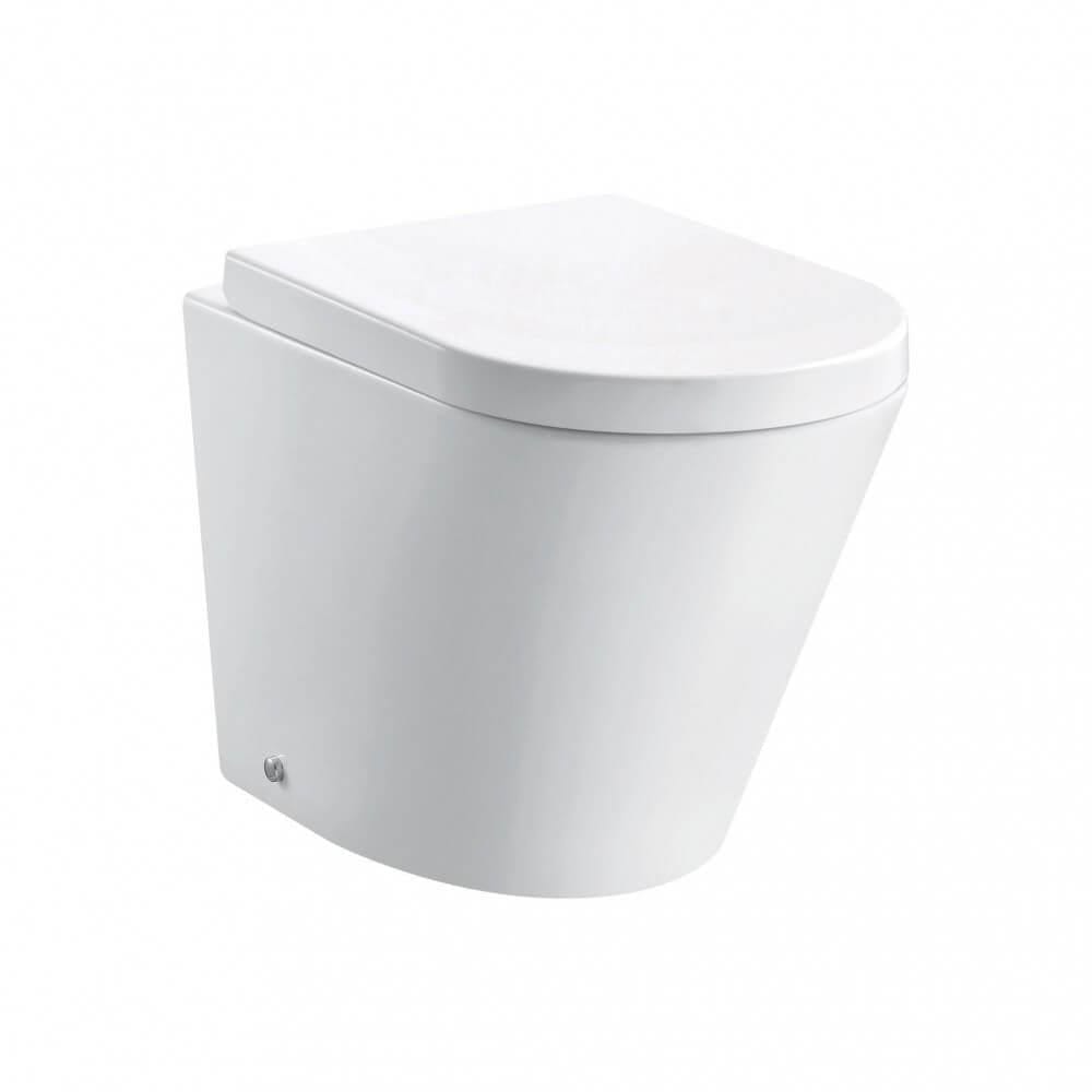 Imex Back to Wall Toilet Imex Arco Rimless Back to Wall Toilet with Soft Close Seat in White