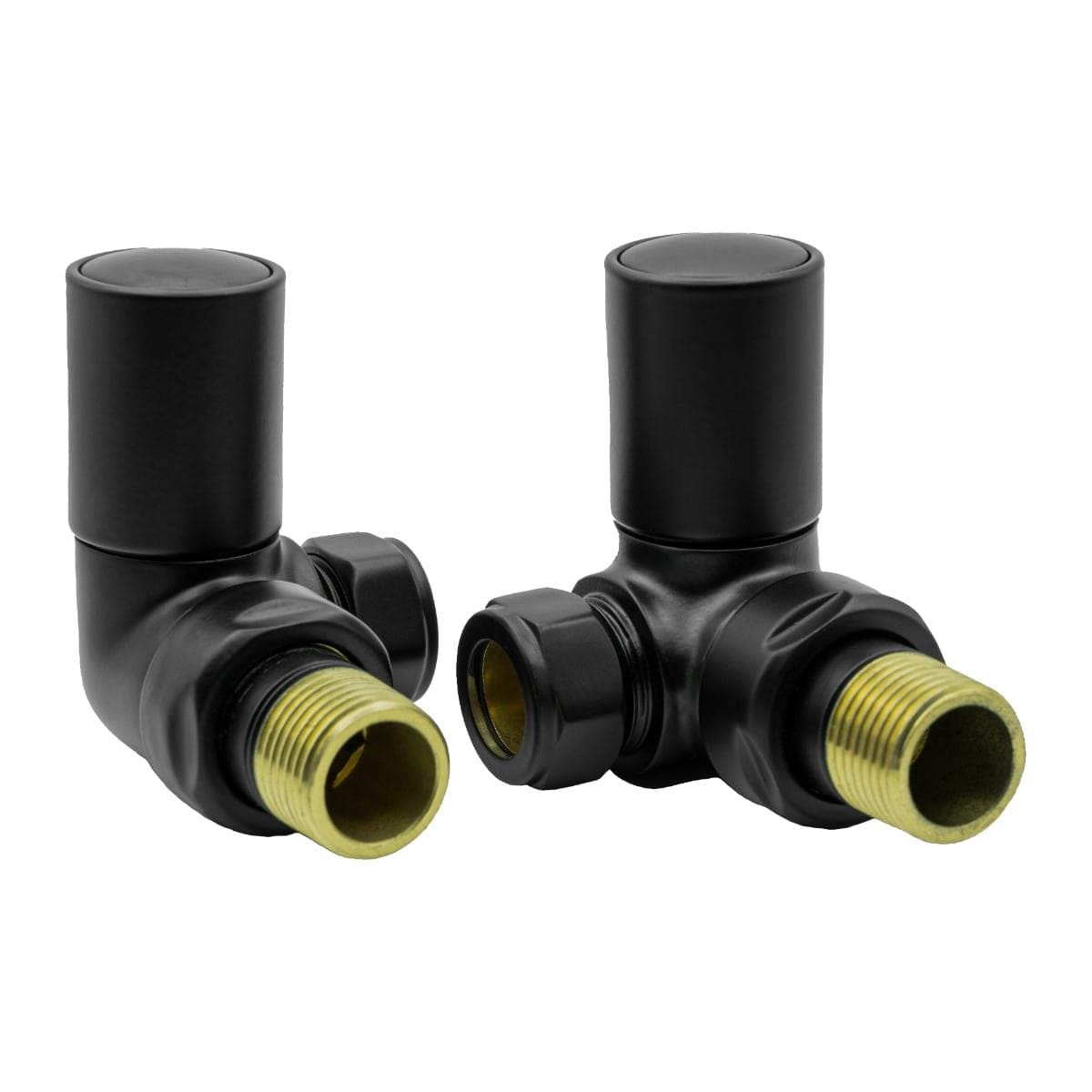 Reina Radiator Valve Black Reina Crova Manual Radiator Corner Valves