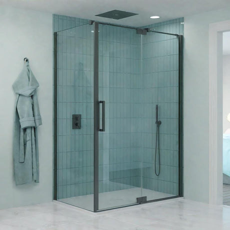 Crosswater Side Panel Slate / 800mm Crosswater Optix 10 Side Panel for Pivot Shower Door with Inline Panel