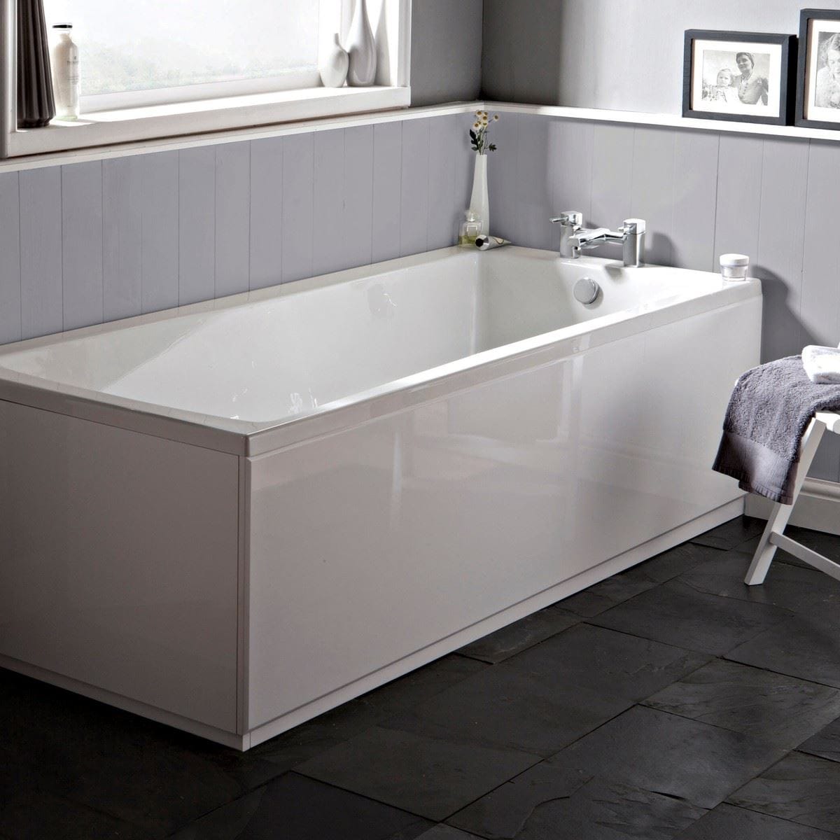 Aquarius Bathrooms Single Ended Bath 1700 x 700mm Aquarius Llyn Single Ended Bath With Legs Set