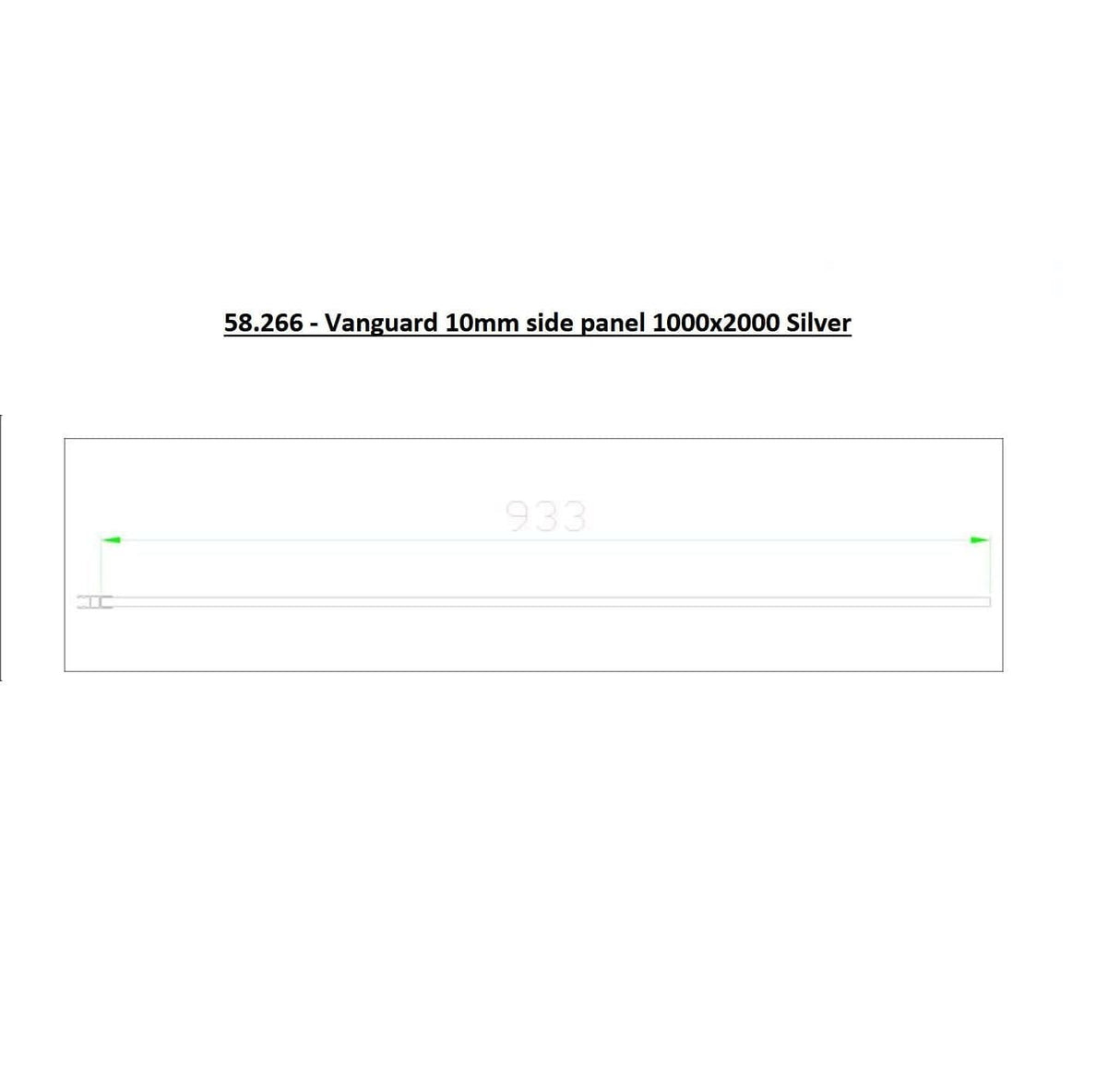 Eastbrook Side Panel 1000mm Eastbrook Vanguard 10mm Side Panel