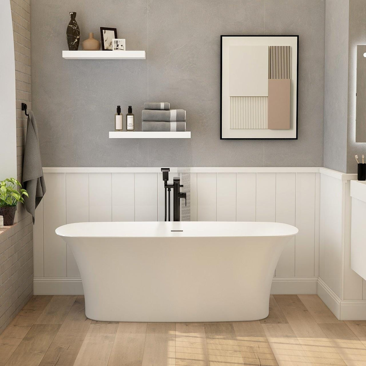 Imex Modern Freestanding Bath Imex Blade Double Ended Freestanding Bath - 1700 x 800