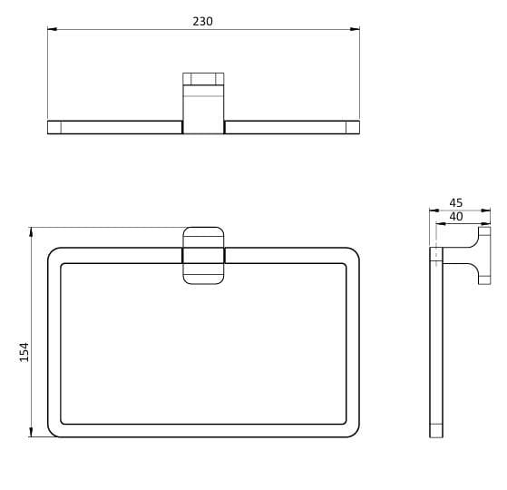Crosswater Towel Rails and Rings Crosswater Rotar Towel Ring