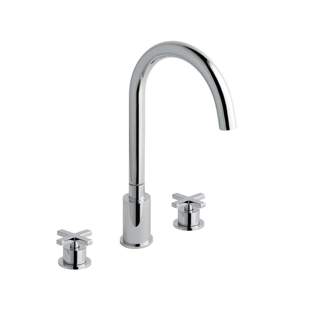 Eastbrook Bath Mixer Eastbrook Prado Star 3 Hole Bath Filler Tap in Chrome