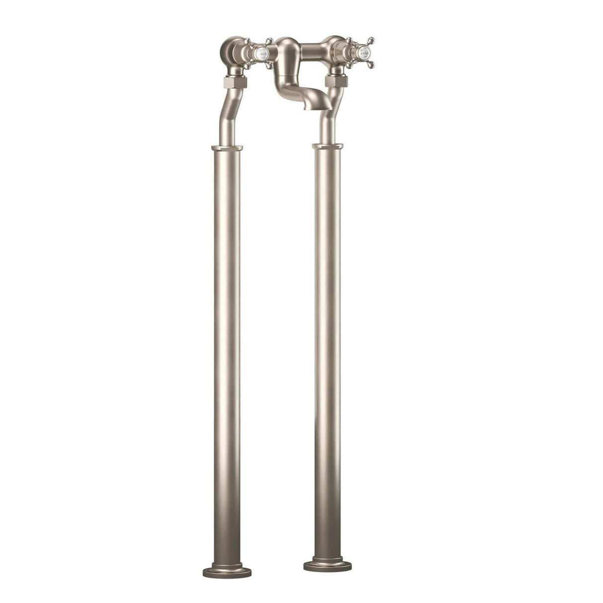 Crosswater Freestanding Bath Filler Brushed Nickel Crosswater Belgravia Floor Standing Bath Filler