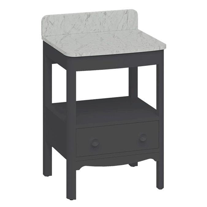 Burlington Floor Standing Vanity Unit Ashbee Grey / Carrara Burlington Guild Floor Standing 620mm Vanity Unit with Worktop