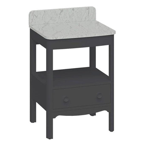 Burlington Floor Standing Vanity Unit Ashbee Grey / Carrara Burlington Guild Floor Standing 620mm Vanity Unit with Worktop