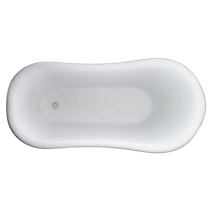 Burlington Roll Top and Slipper Freestanding Bath Burlington Emperor Freestanding Slipper Bath - 1530 x 730mm - White