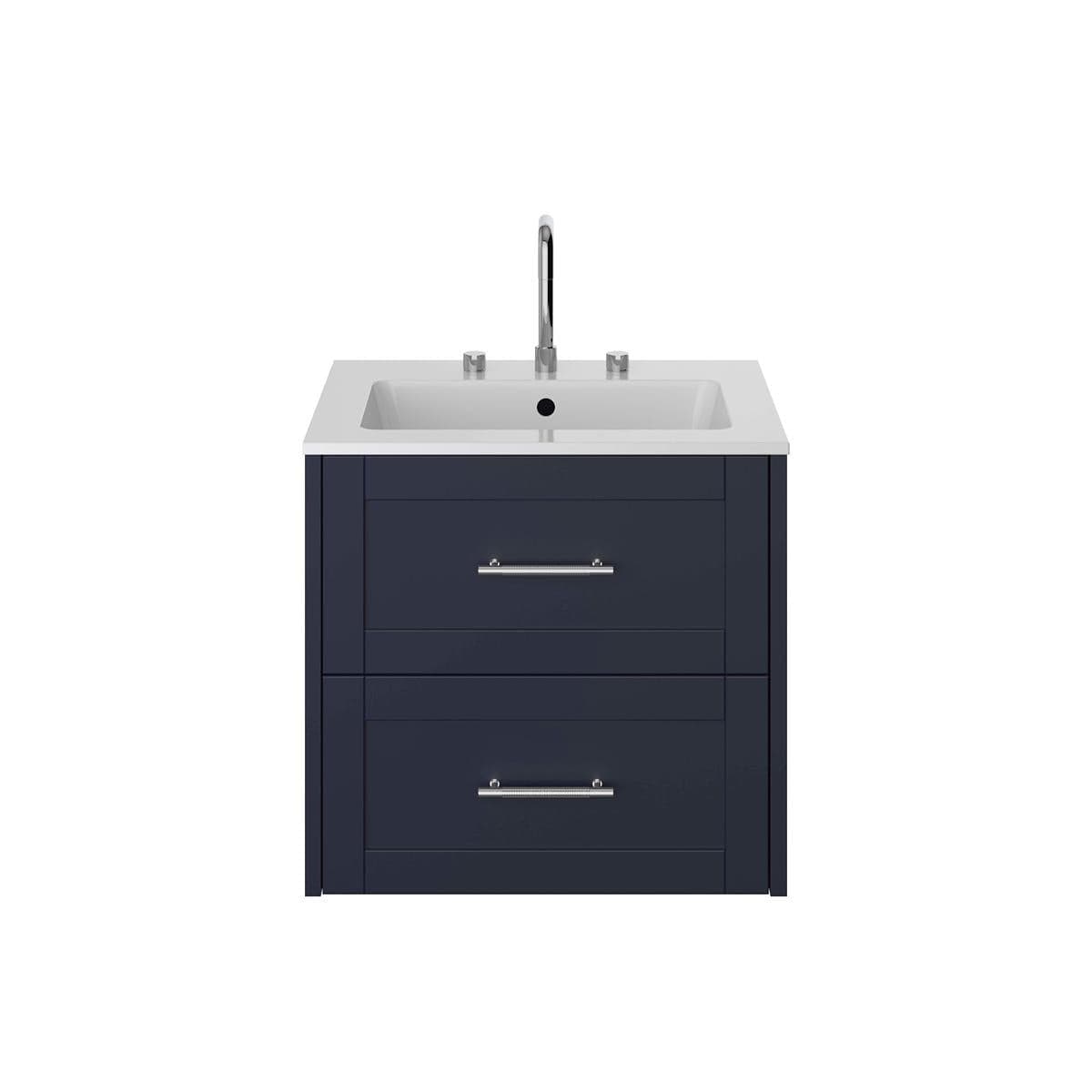 Heritage Wall Mounted Vanity Unit Midnight Blue / 0 Heritage Lynton 600mm Wall Mounted Vanity Unit with Basin