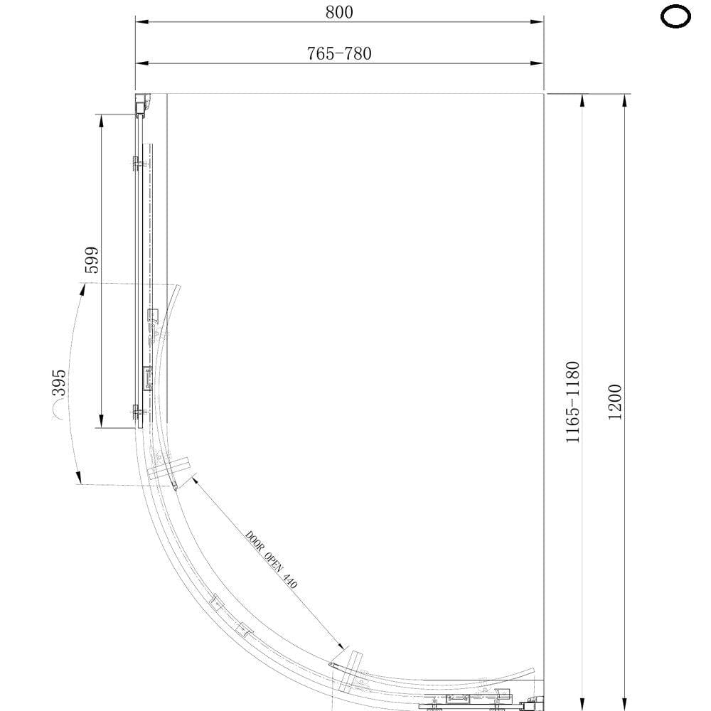 Eastbrook Corniche 2000 8mm Quadrant Shower Enclosure