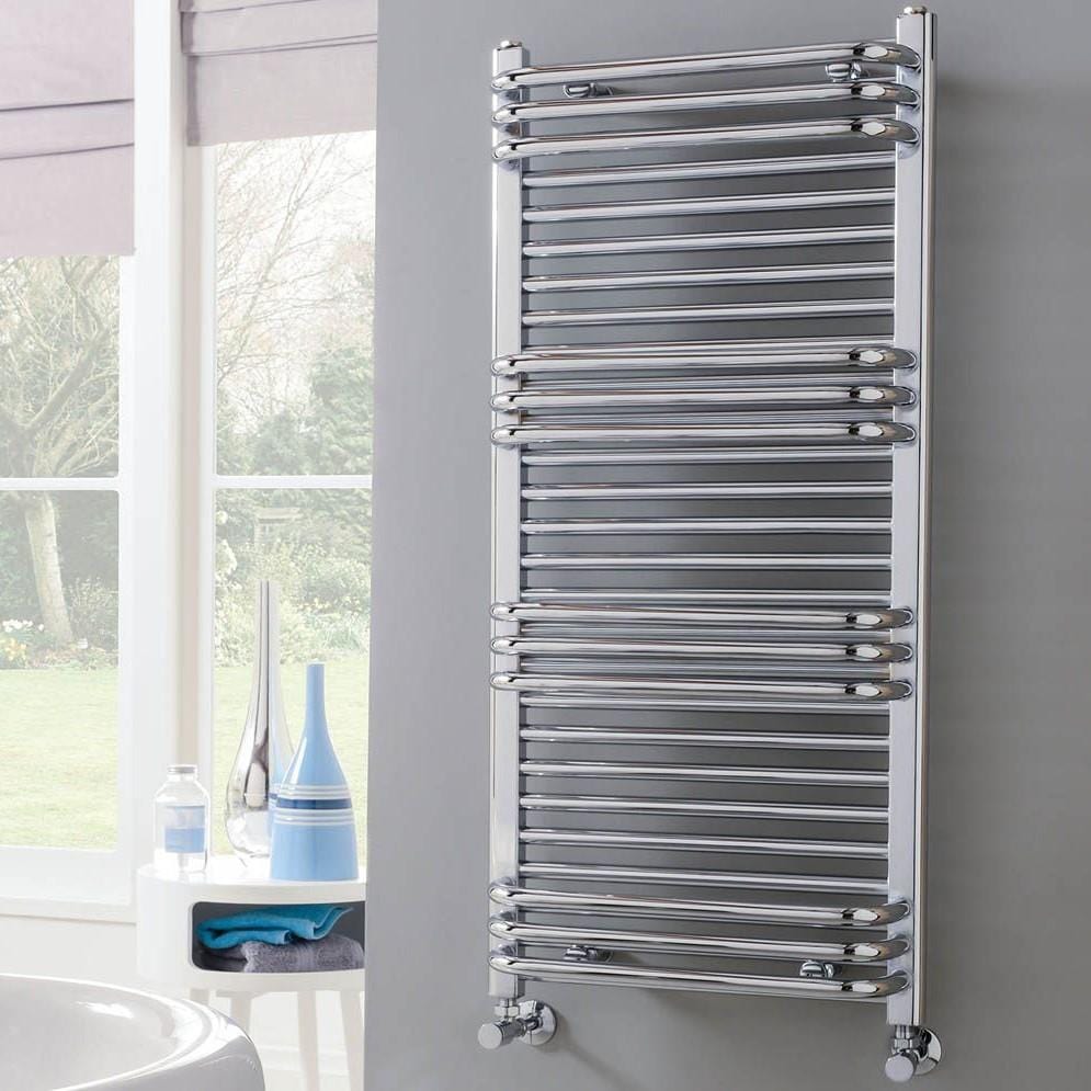 Vogue Designer Towel Radiator Vogue Tempo Straight Designer Towel Radiator in Chrome