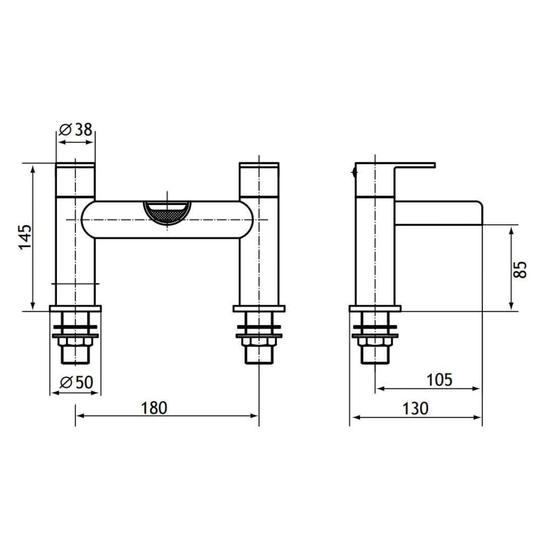 Aquarius Bath Mixer Aquarius Horseshoe Waterfall Bath Filler Mixer Tap