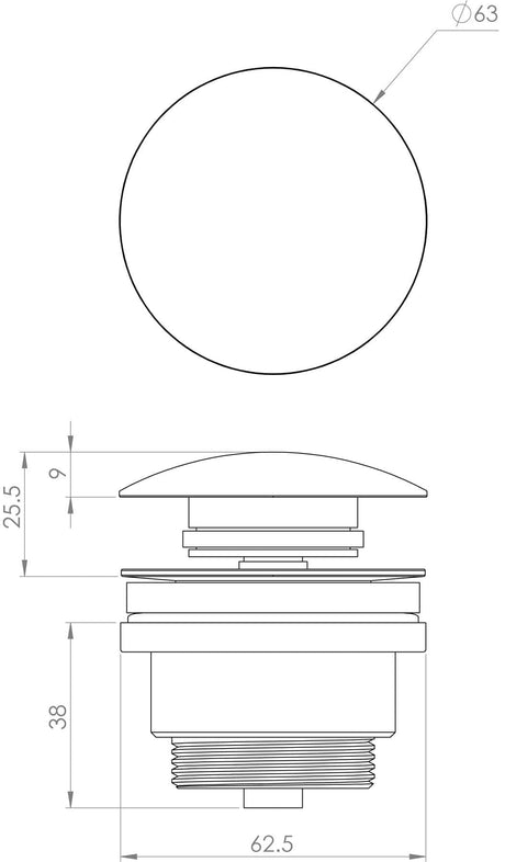 Saneux Basin Waste Saneux Universal Basin Clicker Waste