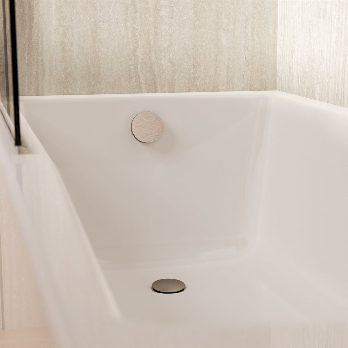 Crosswater Overflow Filler Brushed Nickel Crosswater MPRO Bath Filler with Click Clack Waste