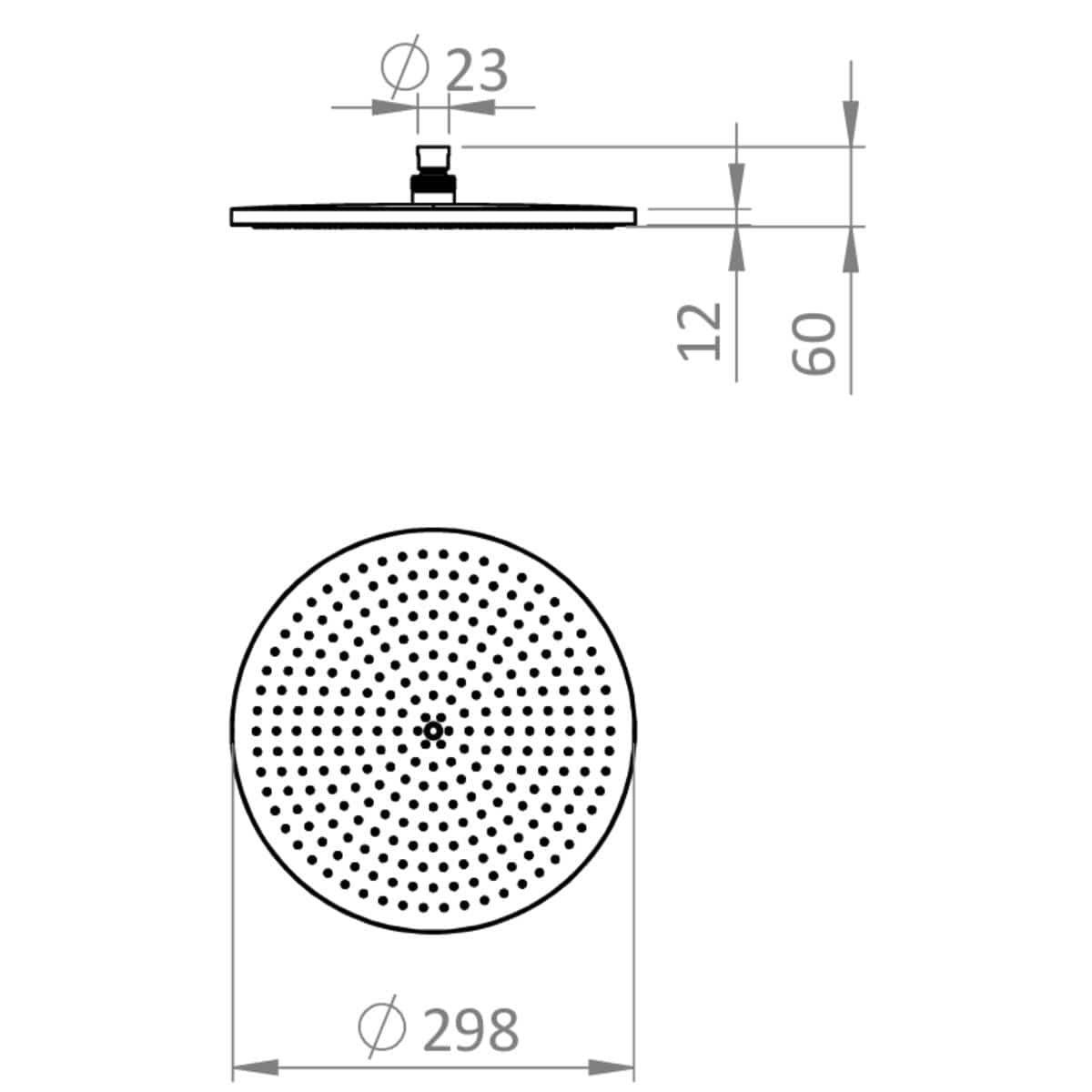 Crosswater Fixed Shower Head Crosswater Central Easy Clean Round Fixed Shower Head