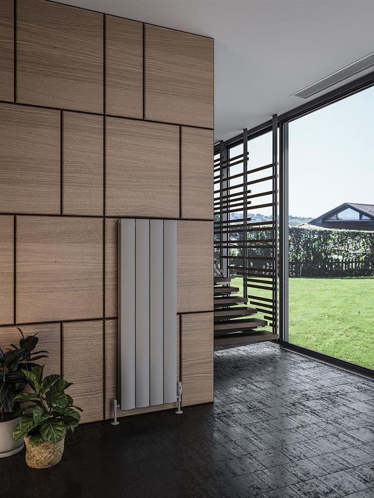 Eastbrook Panel Radiator 1200 x 375mm Eastbrook Guardia Straight Vertical Aluminium Radiator in Matt Grey