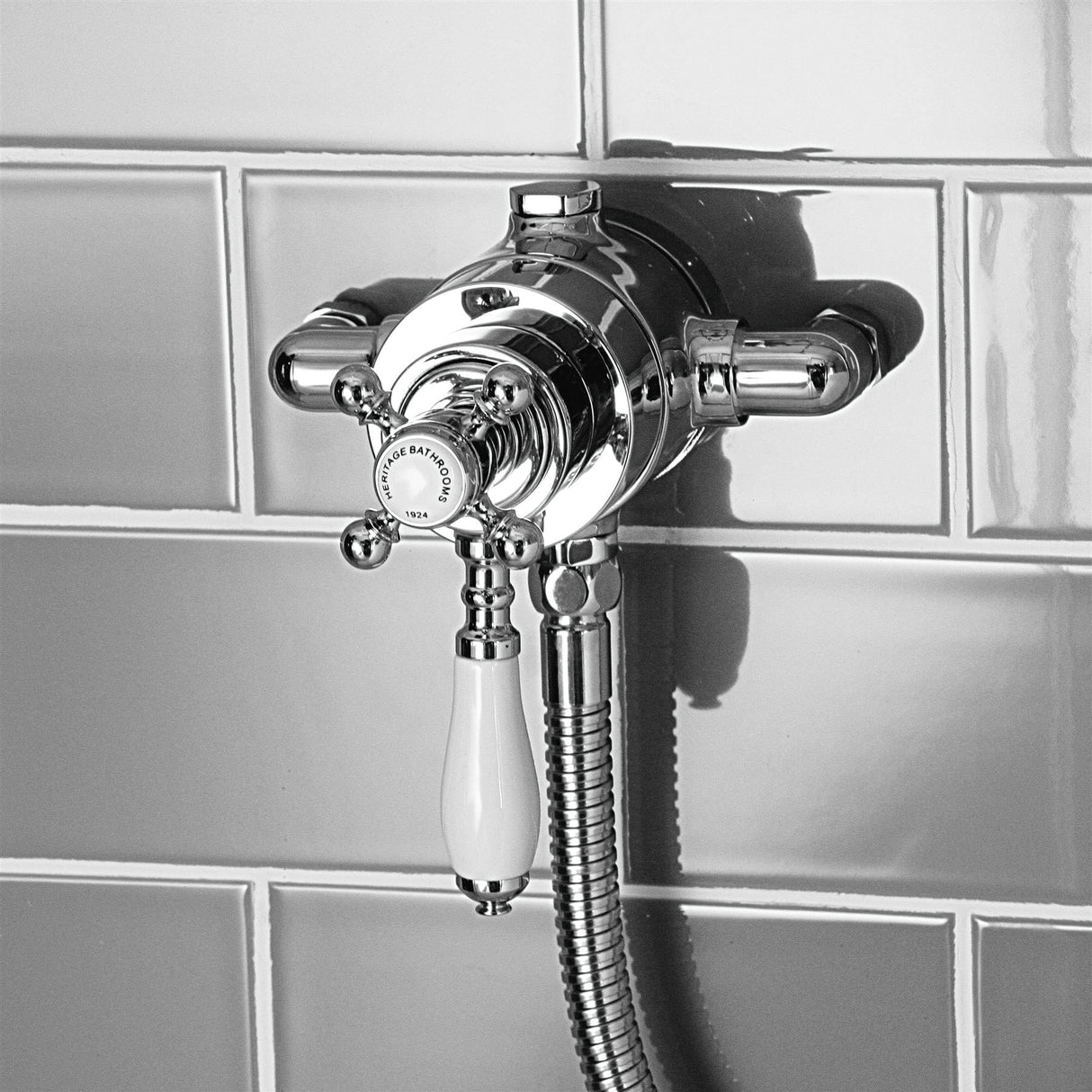 Heritage Exposed Shower Valve Heritage Hartlebury Exposed Thermostatic 1 Outlet, 2 Handle Shower Valve