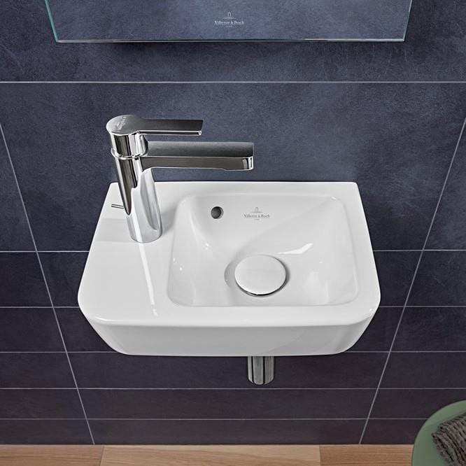 Villeroy & Boch Cloakroom Basin Villeroy & Boch O.novo Compact Hand Basin with OverFlow - 360mm Wide - in White Alpin