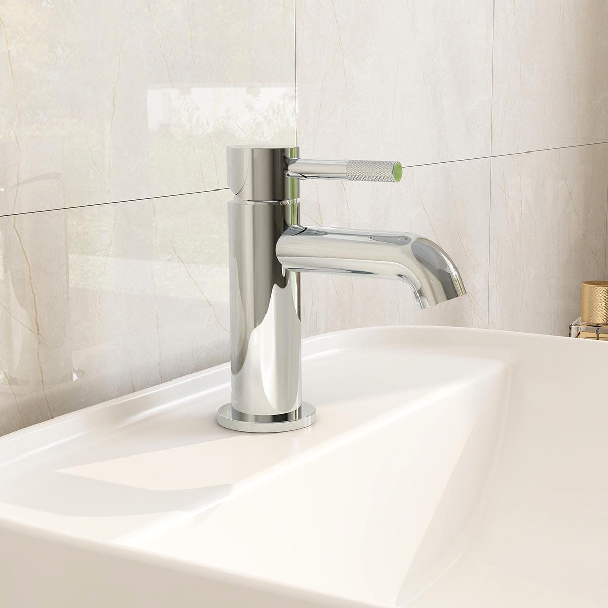 Imex Mono Basin Tap Chrome Imex Ravine Basin Mixer Tap with Universal Clicker Waste