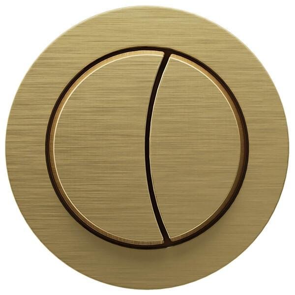 Crosswater Flush Plate Brushed Brass Crosswater Flush Button and Cable