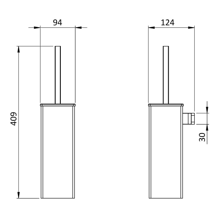 Crosswater Toilet Brush Holder Crosswater Rotar Toilet Brush and Holder