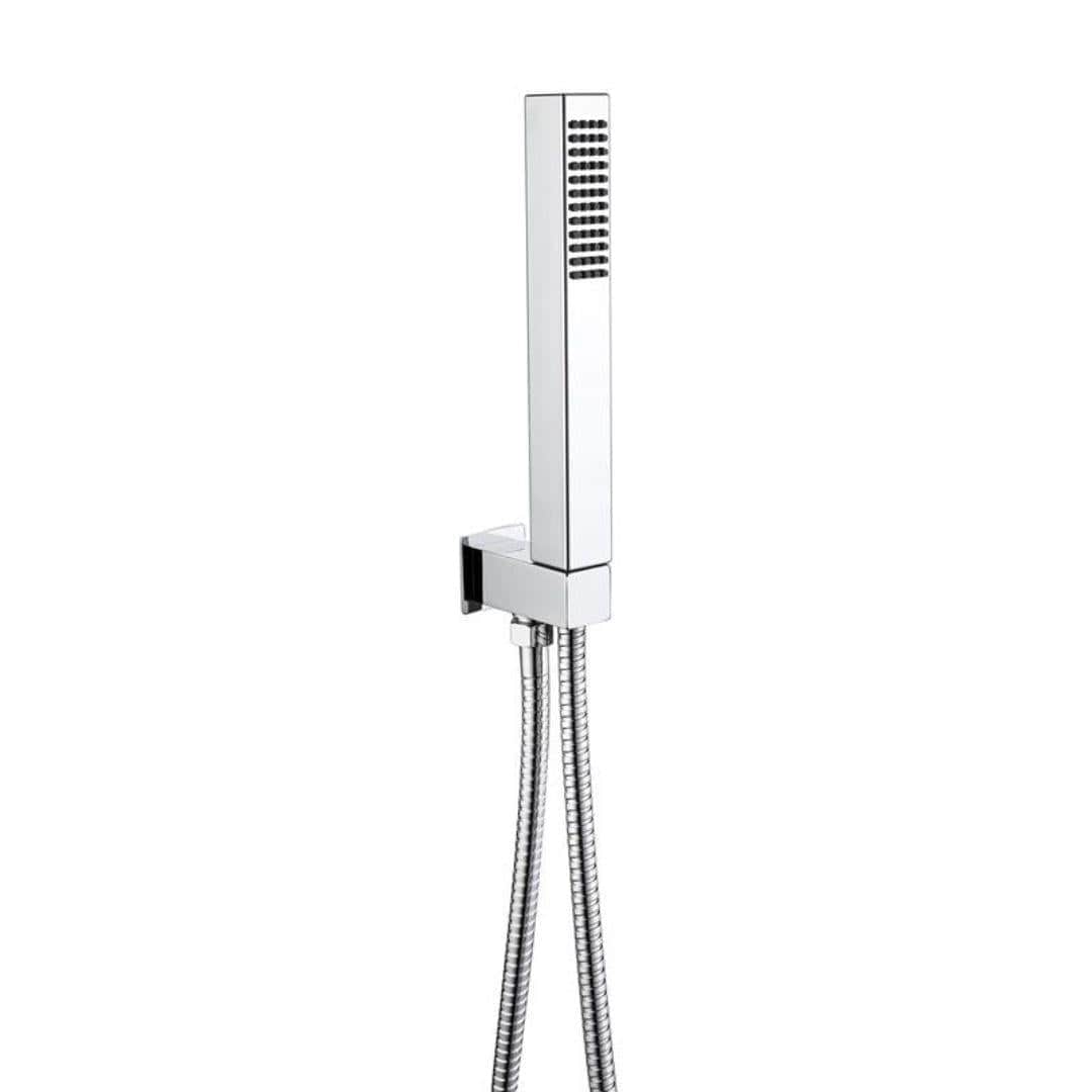 Aquarius Shower Handset Chrome Aquarius RainLux Integrated Outlet Square Handheld Shower Kit