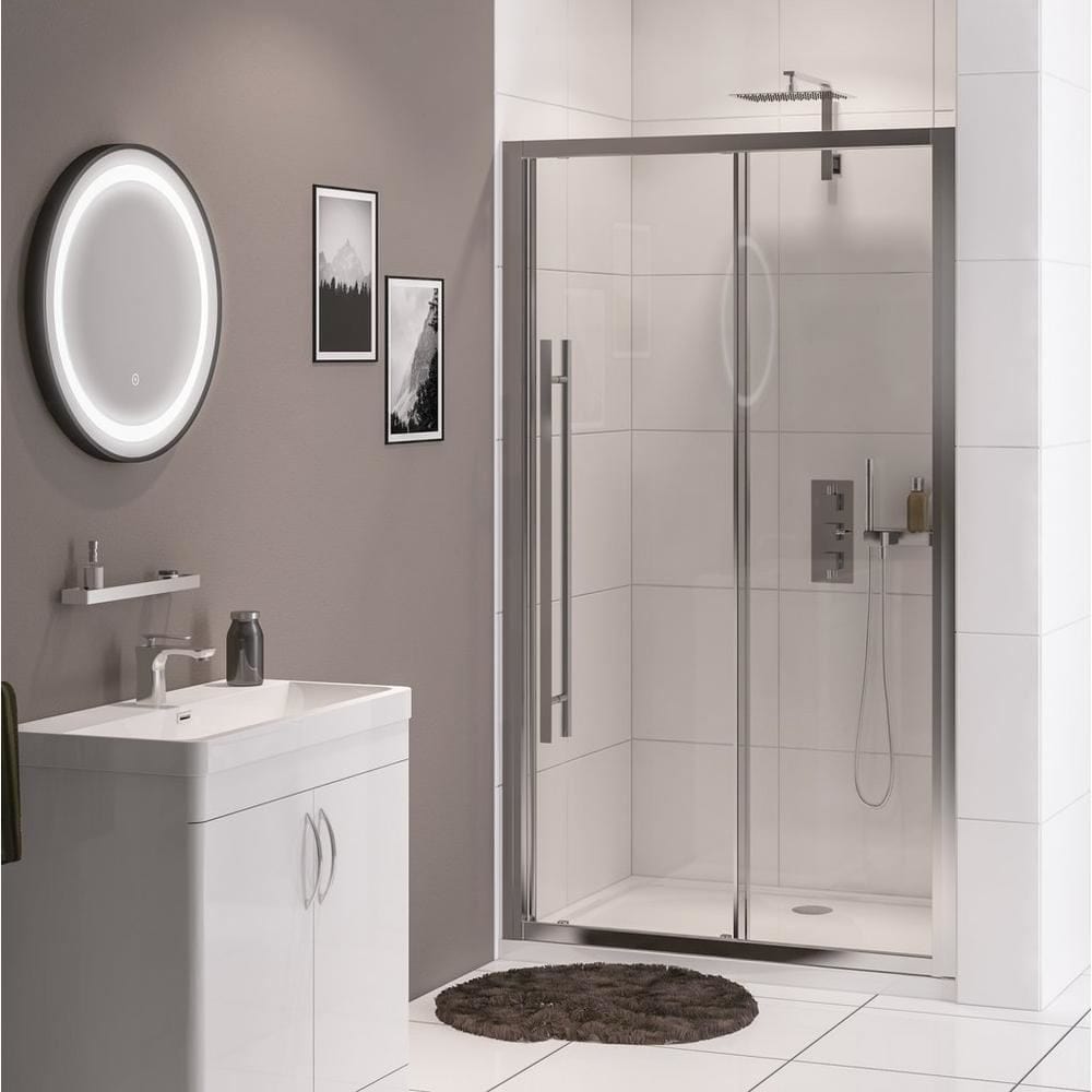 Eastbrook Sliding Shower Door Chrome / 1400mm Eastbrook Vantage 2000 Sliding Shower Door