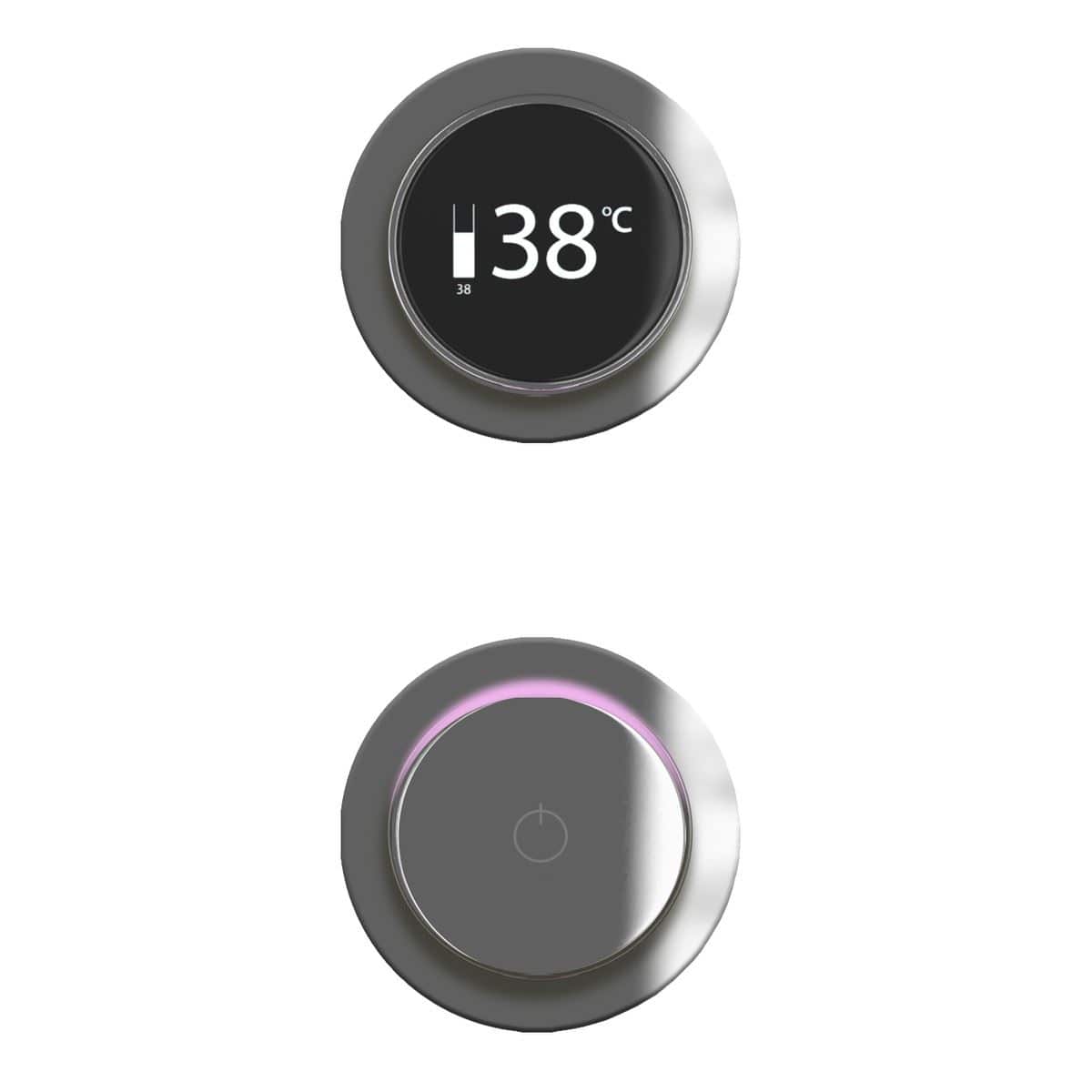 TED Concealed Shower Valve Chrome TED Togo 2/3 Outlet Concealed Digital Shower Valve with Ring Style Plate