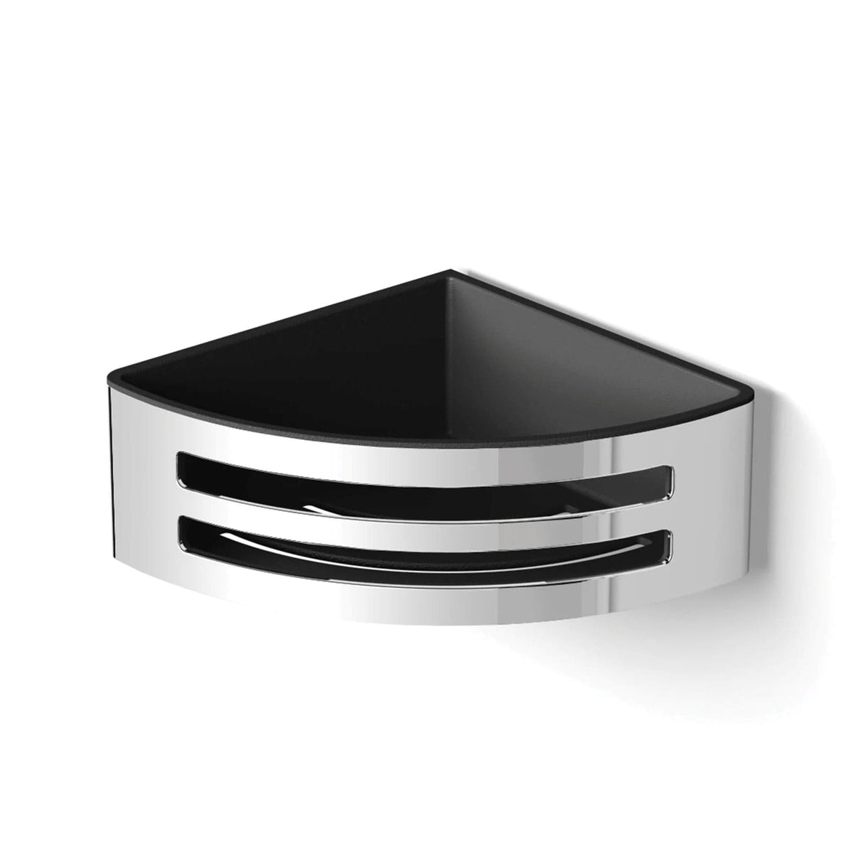 HiB Basket Chrome HiB Corner Shower Basket with Removable Tray