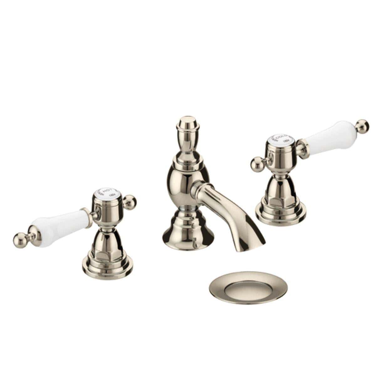 Heritage 3 Tap Hole Basin Set Vintage Gold Heritage Glastonbury 3 Tap Hole Basin Mixer Tap