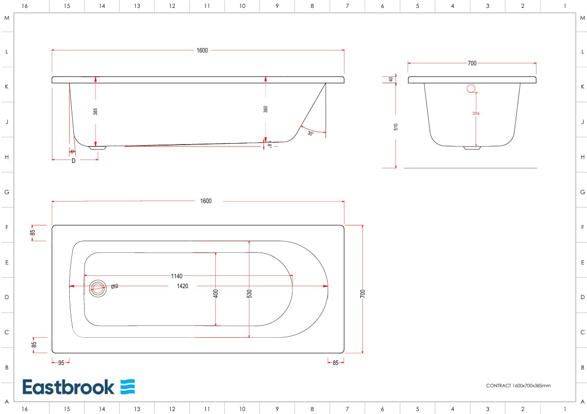 Eastbrook Single Ended Bath Eastbrook Henbury Single Ended Bath