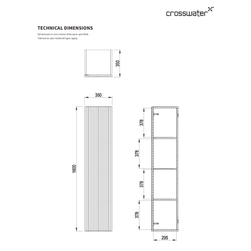 Crosswater Storage Unit Crosswater Limit Wall Hung Tower Unit