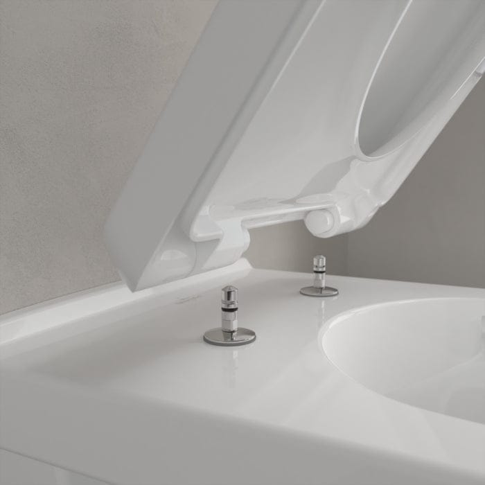 Villeroy & Boch Wall Hung Toilet Villeroy & Boch O.novo Wall Hung Rimless DirectFlush Toilet with Soft Close Seat