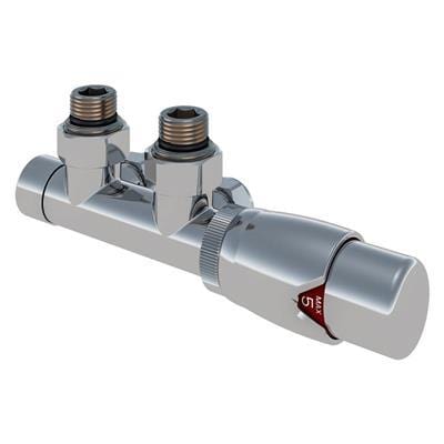 Eastbrook Radiator Valve Chrome Eastbrook Angled Twin Inlet Thermostatic Radiator Valve 15mm