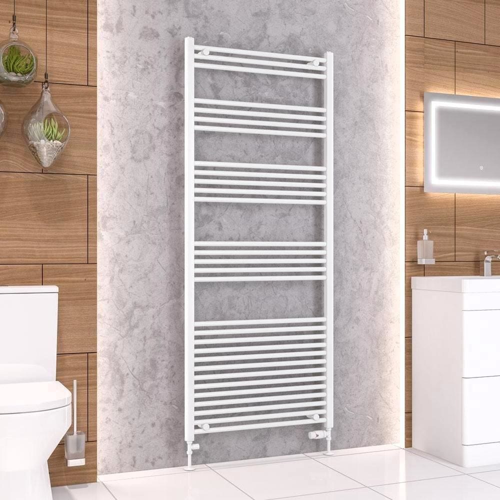 Eastbrook Wendover Straight Vertical Heated Towel Rail in White