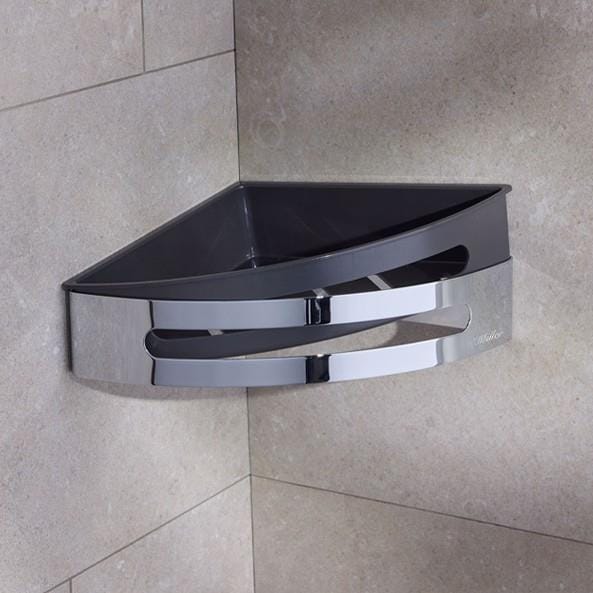 Miller Basket Miller Signature Corner Shower Basket with Removable Liner