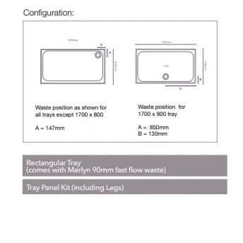Merlyn Rectangle Shower Tray Merlyn MStone Rectangle Shower Tray