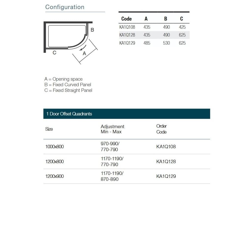 Merlyn Quadrant Shower Enclosure Merlyn Ionic IQ Easyfit 1 Door Offset Quadrant Shower Enclosure